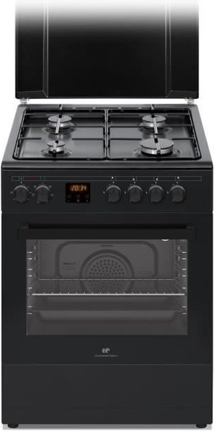 Continental Gas Cooker Edison CECG60FCB1 - 4 Lichten - L59.8 X P61 XH83CM- Zwart