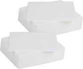 Serviettes de table/de fête Color Party - 60x - blanc - 38 x 38 cm - papier - 3 épaisseurs