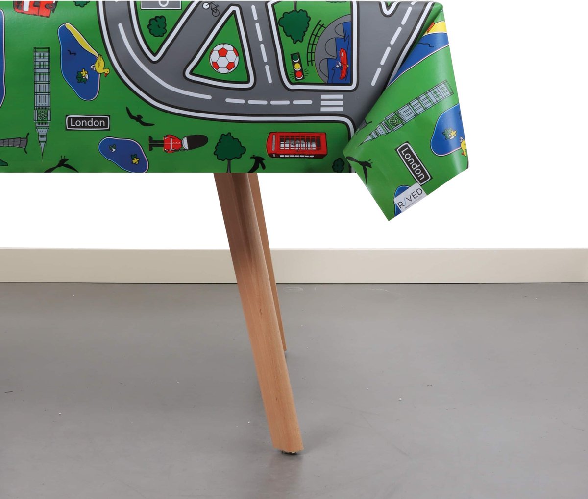 Raved Tafelzeil Speelkleed Autobaan 140 cm x 50 cm - PVC - Afwasbaar