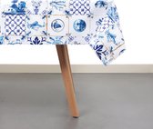 Raved Tafelzeil Delfts Tegels 140 cm x  200 cm - Beige - PVC - Afwasbaar