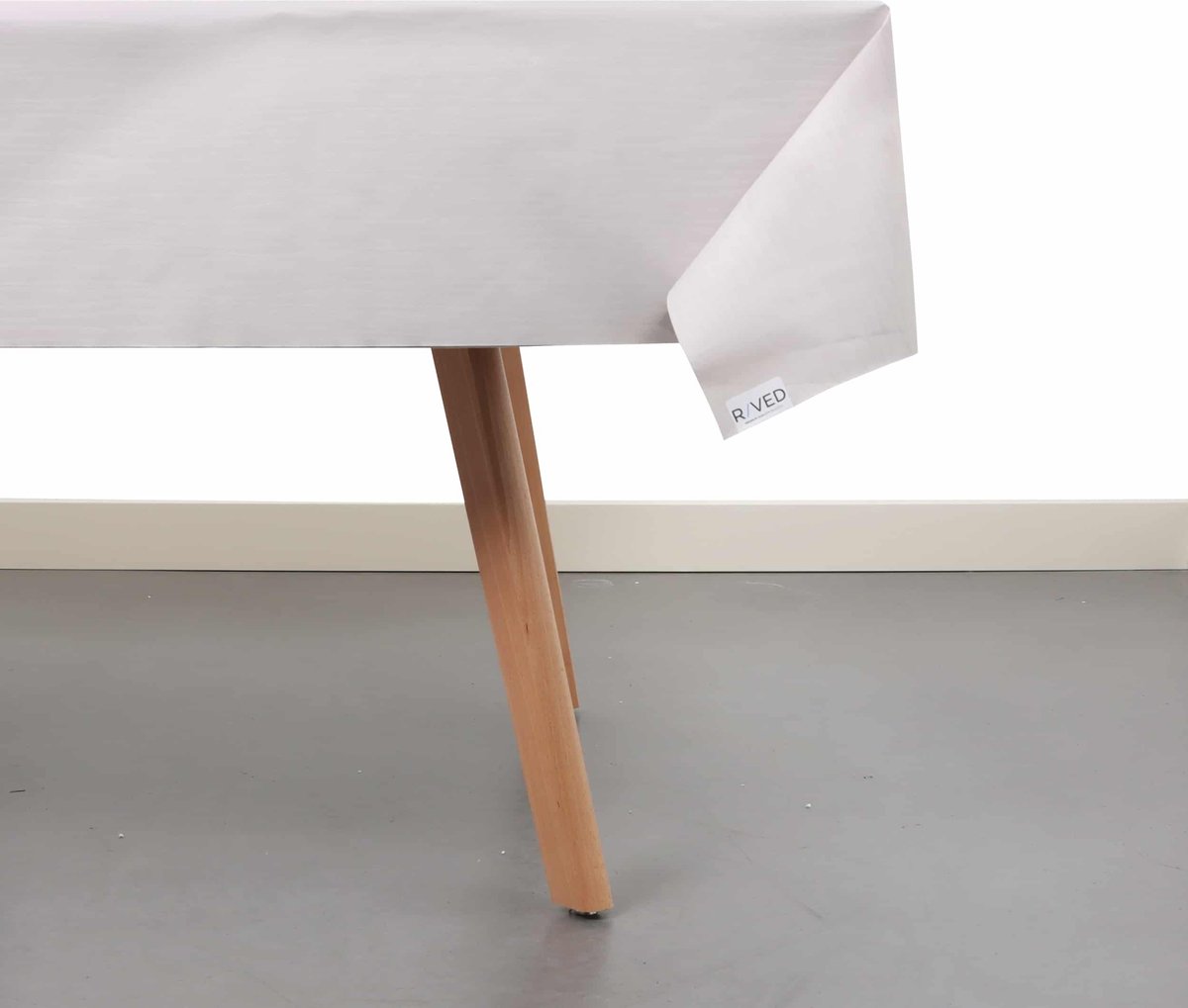 Raved Tafelzeil Streep 140 cm x 140 cm - Beige - PVC - Afwasbaar