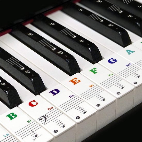 DOWO® - Autocollants piano - Autocollants piano/clavier - Apprentissage  facile des