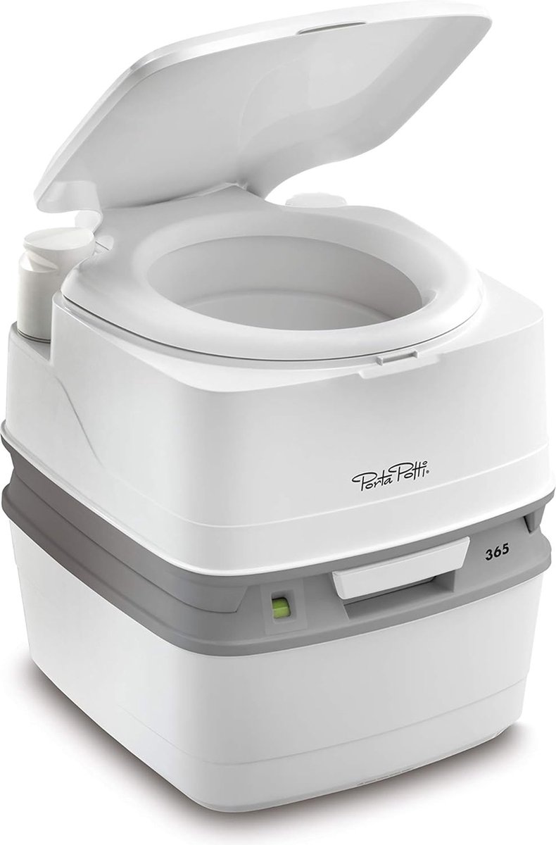 Goedkoopste Potti Potti 365 Draagbaar toilet Qube, wit-grijs, 414 x 383 x 427 mm