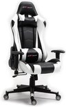 GTRacer Pro – Game Stoel – Gaming Stoel – Ergonomische Bureaustoel – Gamestoel – Verstelbaar – Gaming Chair – Zwart / Wit