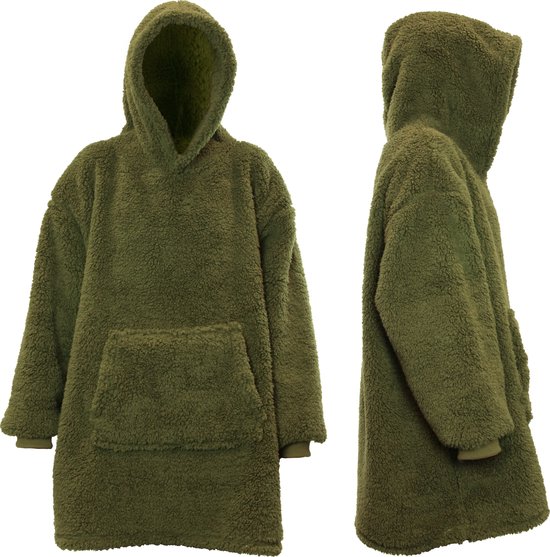 Cosy Dreams Teddy Hoodie Olijf Groen