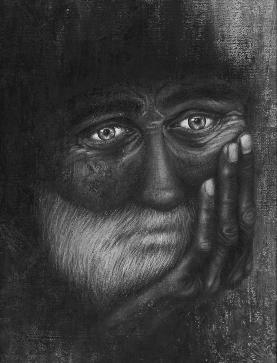 The Old Stare Sailor (Black and White Limited Print) - Print only - 30x40 cm