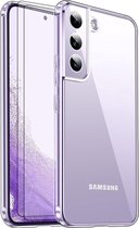 Podec Hoesje Geschikt voor Samsung Galaxy S22 Transparant Telefoonhoesje - Anti-Shock Case Cover met 2x Screenprotector