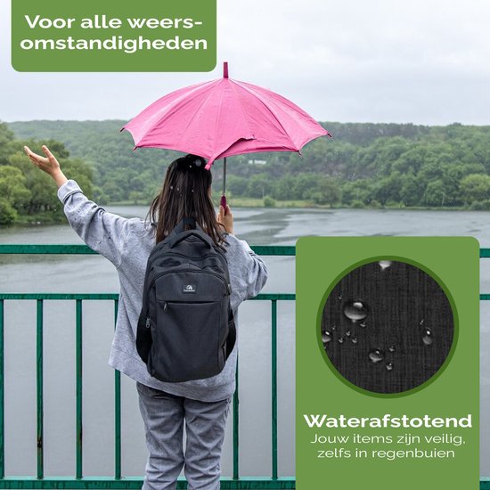 Reizen Laptop Rugzak met USB-oplaadpoort; 15,6 Inch Anti-diefstal Zakelijke Rugzak voor Mannen & Vrouwen; Waterbestendig Computer Rugzak voor School/ Werk/Reizen