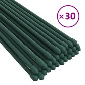 vidaXL-Plantenstaken-30-st-115-cm-staal-groen