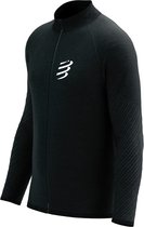 Compressport | Seamless Zip Sweatshirt | Heren | Black Melange | XL -