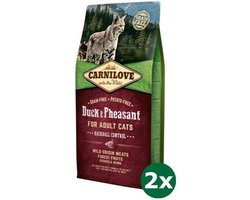 Carnilove duck / pheasant hairball kattenvoer 2x 6 kg