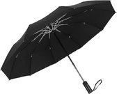 compacte opvouwbare winddichte paraplu, rood met automatische vouwfunctie, voor dames en heren, waterdichte coating, breedte 105 cm, 10 botparaplu groot...