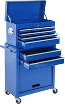 tectake - Chariot à outils avec 8 tiroirs - bleu - 402804