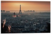 PVC Schuimplaat- Eiffeltoren - Parijs - Stad - Gebouw - 60x40 cm Foto op PVC Schuimplaat