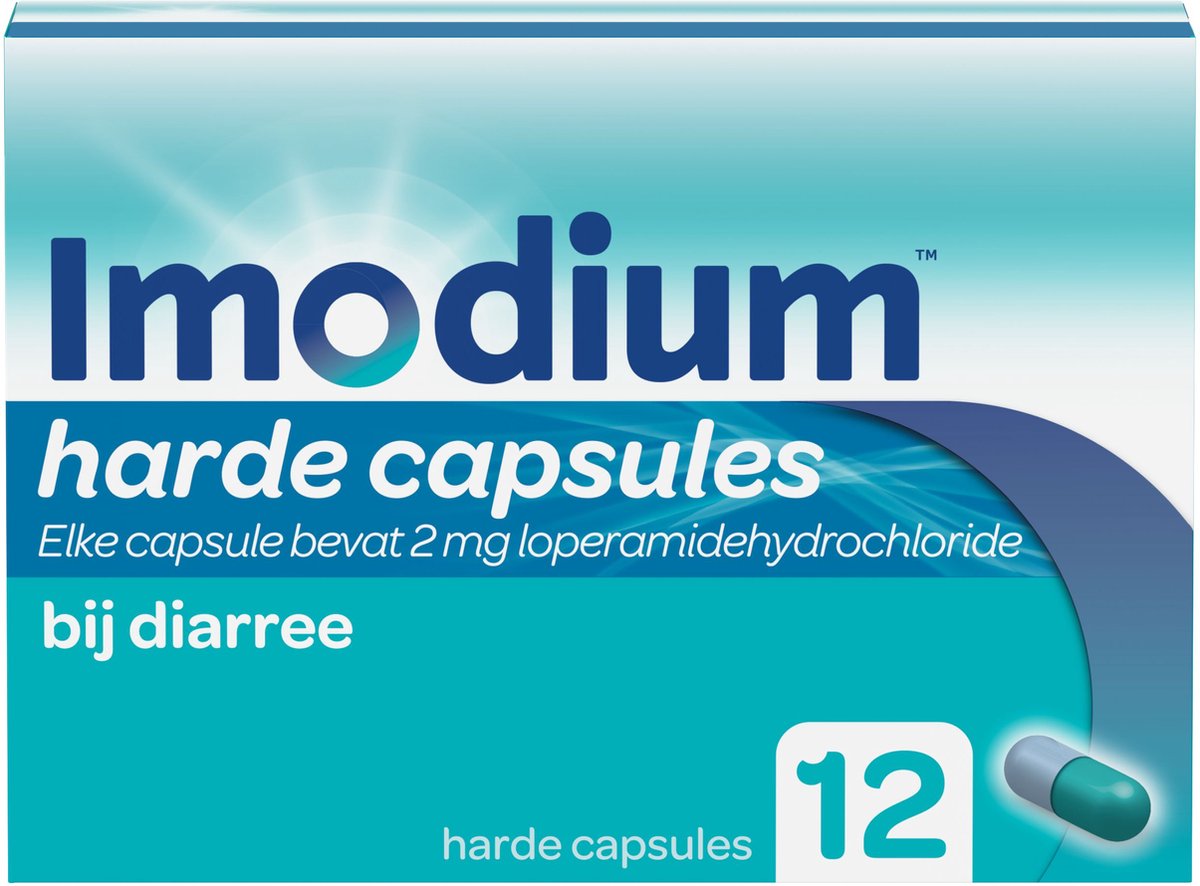 Goedkoopste Imodium Capsules 2 mg bij waterige diarree en langdurige diarree - diarreeremmer - anti-diarree - 1 x 12