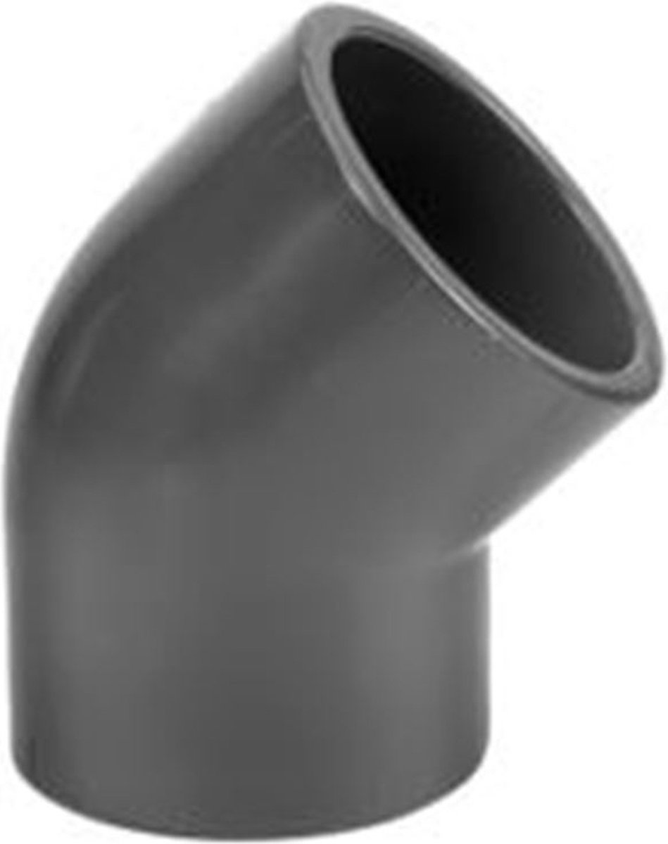 Druk PVC knie 45gr - 250mm - 10 bar