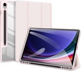 Dux Ducis - Étui pour tablette compatible avec Samsung Galaxy Tab S9/S9 FE (2023) - Série Toby - Fonction veille/ Sleep automatique - Rose
