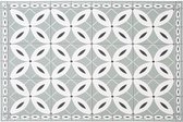 Tafel placemat mozaiek print - grijs - vinyl - 45 x 30 cm - Onderleggers