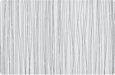 1x Rechthoekige placemats metallic wit 30 x 45 cm - Zeller - Tafeldecoratie - Borden onderleggers van kunststof