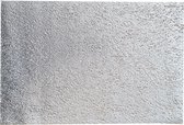 1x Rechthoekige gevlochten placemats glanzend zilver 30 x 45 cm - Tafeldecoratie - Borden onderleggers van kunststof