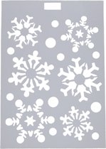 Peha kerst/winter raamsjabloon - sneeuwvlokjes - 21 x 30 cm