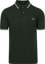 Fred Perry - Polo M3600 Donkergroen T51 - Slim-fit - Heren Poloshirt Maat 3XL