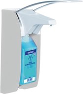 Dispenser voor zeep en desinfectie middel korte arm | Aluminium - 350/500 ml - Makkelijk navullen en reinigen | Wordt gebruikt in ziekenhuizen! | De Veiligheids-winkel.nl