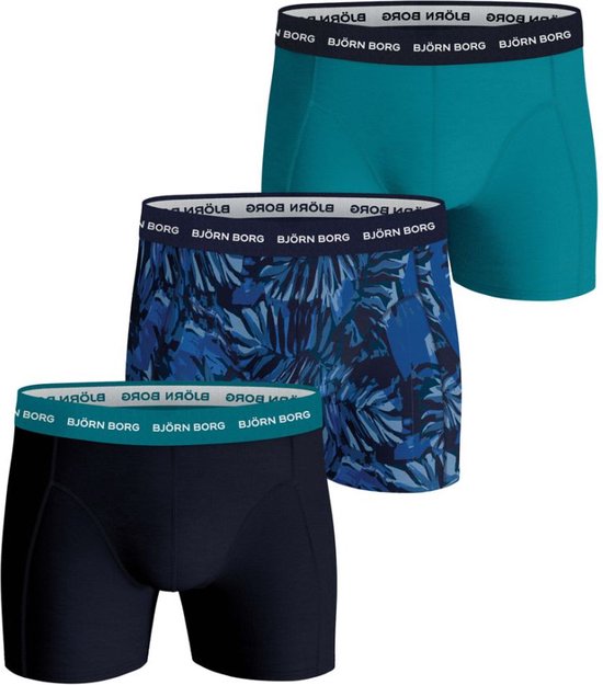Björn Borg Cotton Stretch boxers - heren boxers normale (3-pack) - multicolor - Maat: