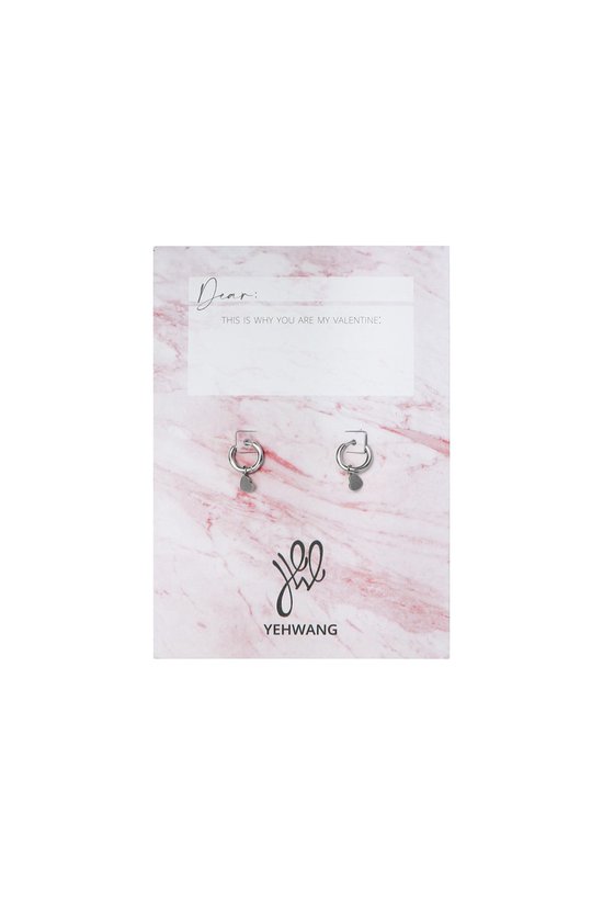 Earrings Heartbeat - Zilver - cadeautje -Oorbellen-Yehwang