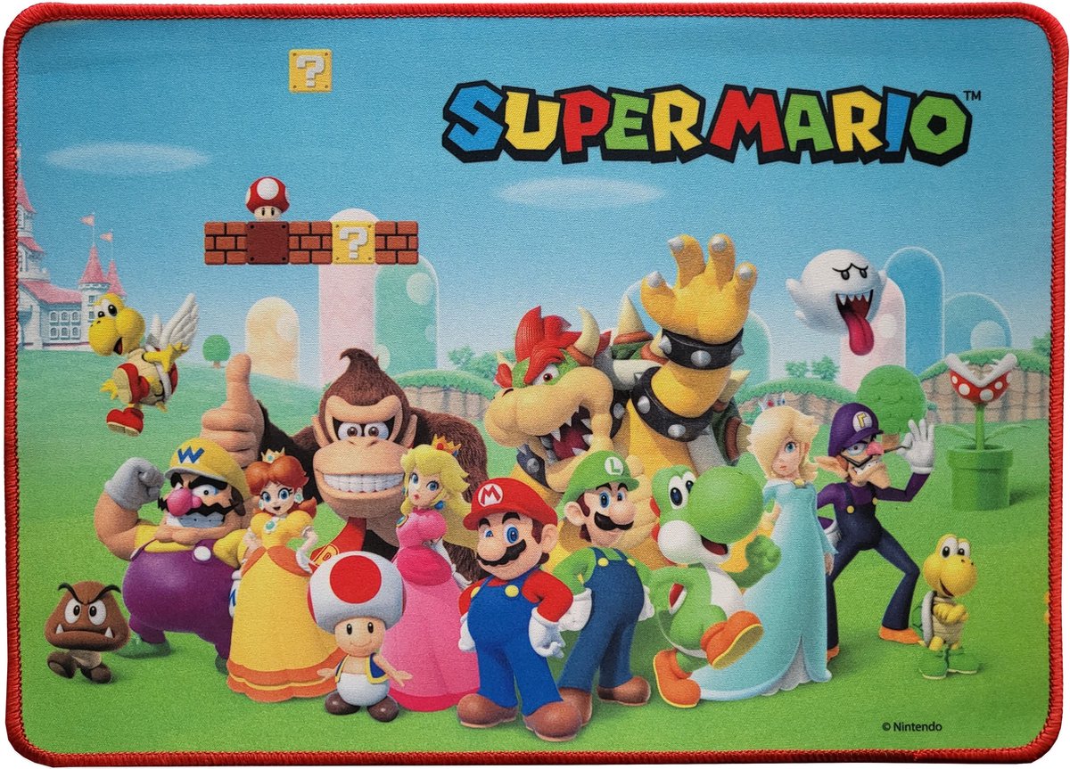 Nintendo Super Mario - XL muismat - 25 * 35 cm - Gaming placemat - sinterklaas kado - cadeau