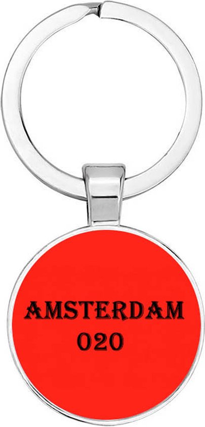 Akyol - Amsterdam 020 Sleutelhanger - amsterdam - Amsterdammers - souvenir - steden - Noord Holland - verjaardagscadeau - kado - gift - geschenk - 2,5 x 2,5 CM