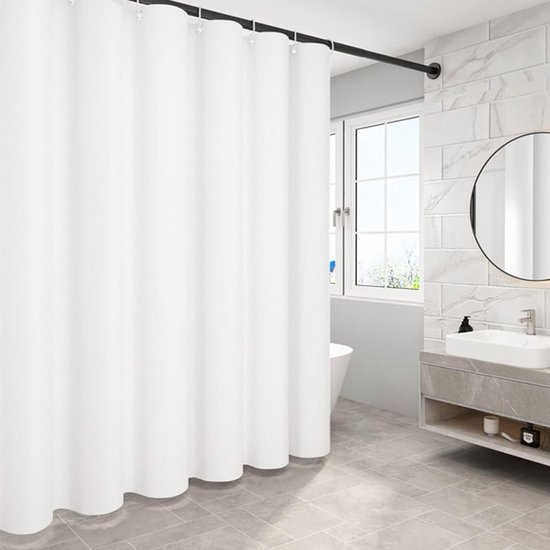 Rideaux de douche Anti-moisissure, Antibactérien, Lavable Rideau de  baignoire Tissu en polyester avec 12 anneaux de rideau de douche