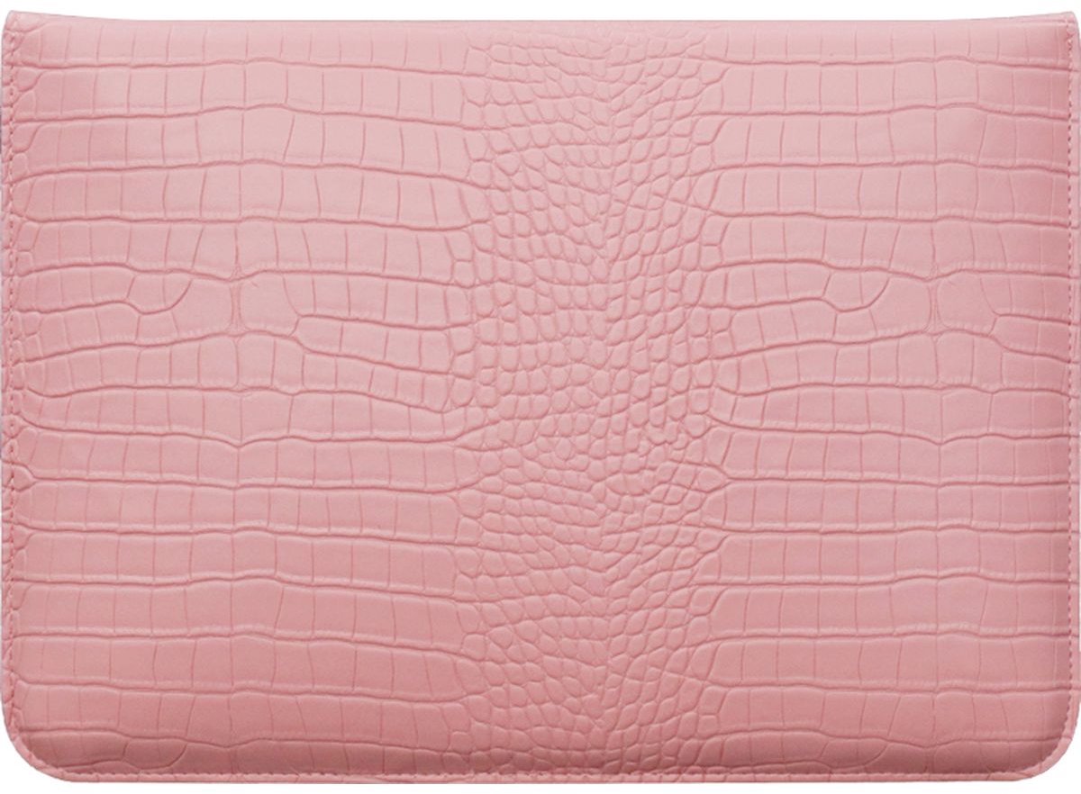 Mobigear Laptophoes geschikt voor Laptop | Mobigear Envelope Croco Sleeve (max 19 cm x 30 cm) Laptop hoes - Roze