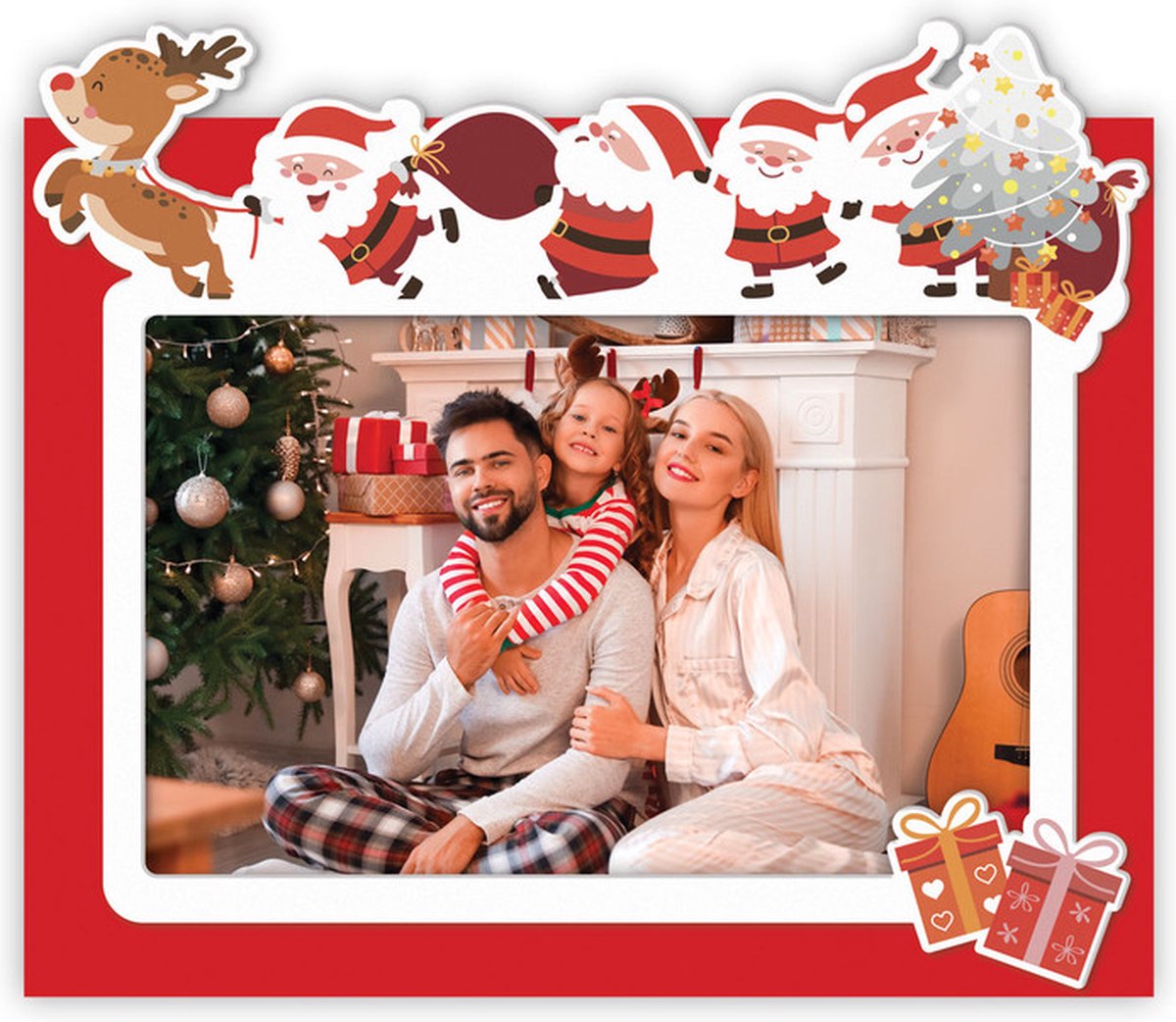Zep Houten Kerst Fotolijst Cortina voor foto formaat 10x15 - ZT2946 Rood