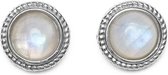 Zentana Moonstone Ear Studs - Argent 925 - Boucles d'oreilles précieuses