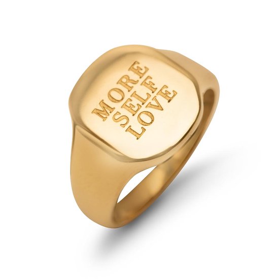Zentana More Self Love Ring - Zegelring 18K Goud - Zelfliefde - 6