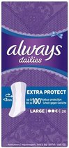 Always Dailies Extra Protect Large - 6x26st - Voordeelverpakking