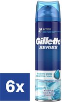 Gillette Series Sensitive Cool Scheergel - 6 x 200 ml