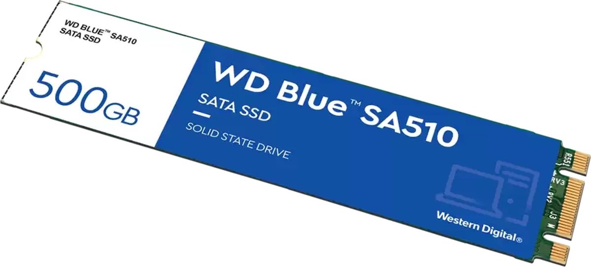 WD Blue SA510 500 Go, SSD Bleu/Blanc, WDS500G3B0B, M.2 2280