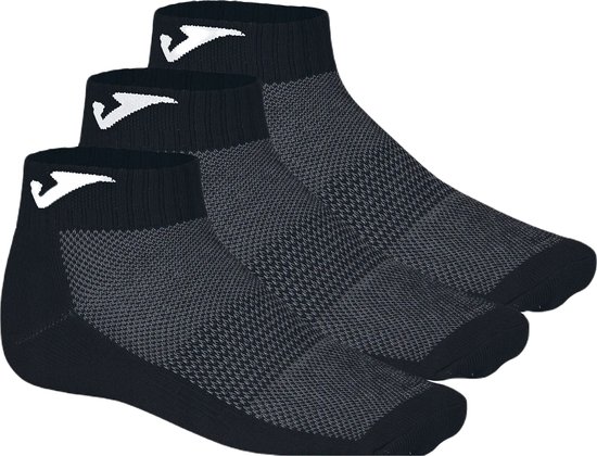 Joma Ankle 3PPK Chaussettes 400780-100, Unisexe, Zwart, Chaussettes, taille: 39-42