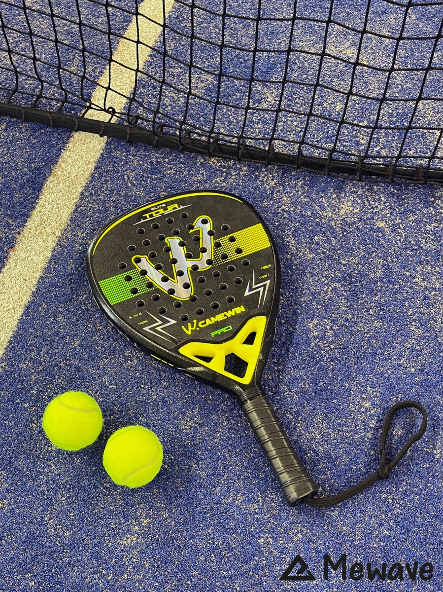 MEWAVE CAMEWIN© - Raquette de Padel - 18k - Jaune - Avec housse de  rangement 