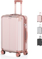 Voyagoux® - Bagage à main Valise de voyage - 40L - Valises - Valise de voyage à roulettes - Or rose - Serrure TSA
