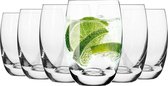 Set van 6 glazen | set van 6 glazen Elite waterglazen | voor water en koude dranken dranken aanslagbescherming kristalglas vatvorm vaatwasmachinebestendig 360 ml x 6 stuks