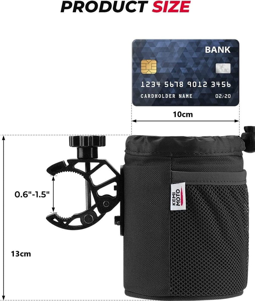 KEMIMOTO Porte-bouteille De Vélo, En Tissu Oxford, Avec Poche En