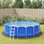 Tapis de sol pour piscine The Living Store - Géotextile Polyester - Rond 458 cm - Gris clair