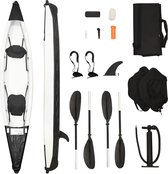 The Living Store Kayak gonflable 424x81x31 cm polyester noir - Canoë