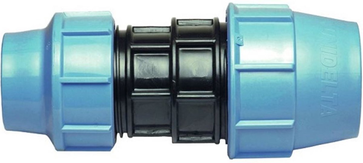 PE rechte verloop klemkoppeling, 63 x 50 mm