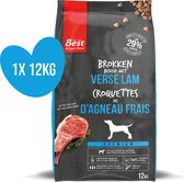 Best for your Friend hondenbrokken - verse lam - tarwevrij - glutenvrij - 1 zak à 12 kg