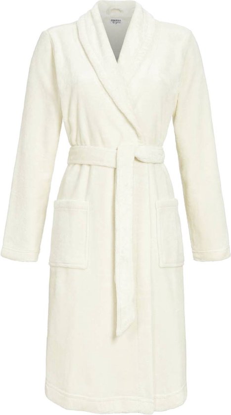 Lange witte fleece badjas van Ringella