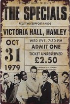 Wandbord Muziek Concert - The Specials - Victoria Hall 1979